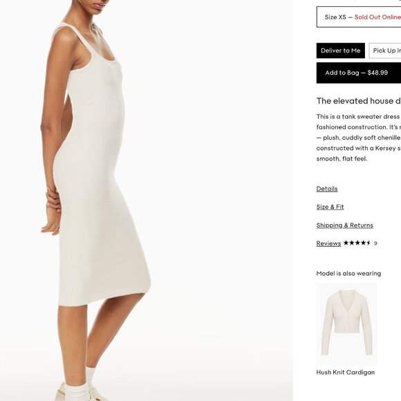 Aritzia Hush Knit Tank Dress - Picture 2 of 8